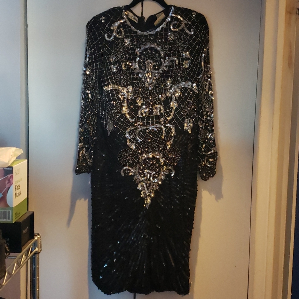 Beaded and sequined dress